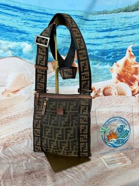 Fendi Brown Monogram Messenger with Signature Jacquard Strap